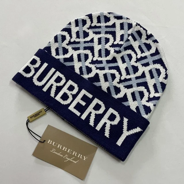 Burberry Hats Monogram Logo Knit Beanie product detail image 9