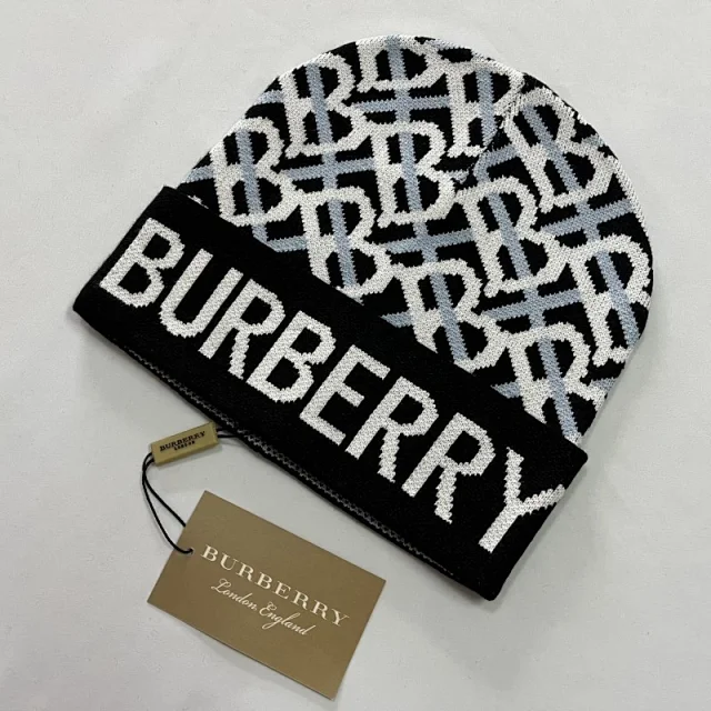 Burberry Hats Monogram Logo Knit Beanie product detail image 8