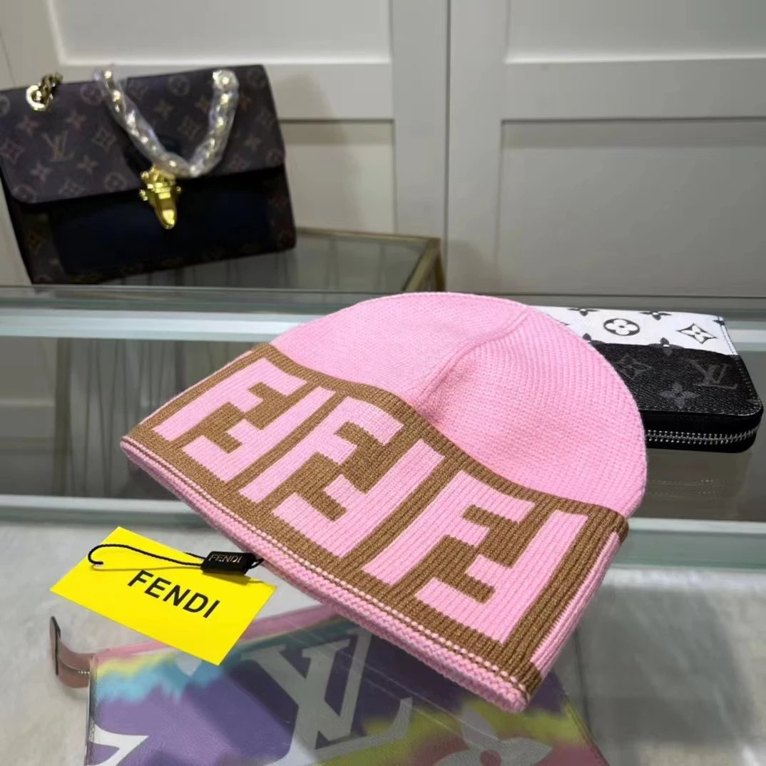 Fendi Hats Knitted FF Logo Beanie image 8