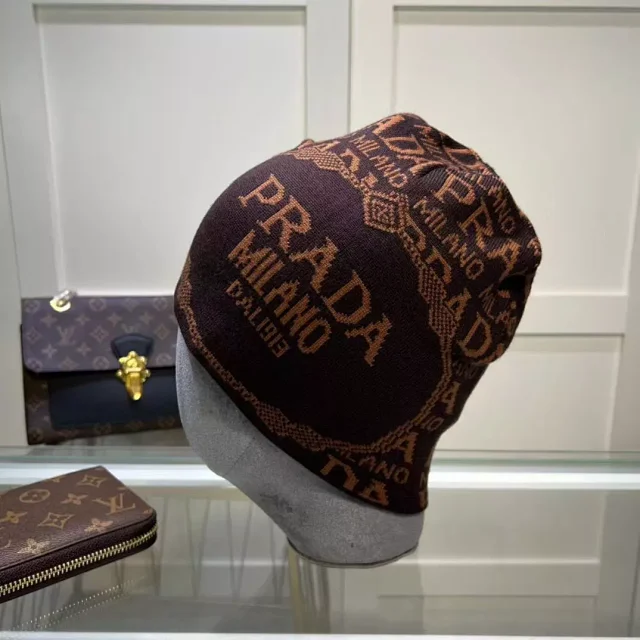 Prada Hats Logo Jacquard Knit Beanie product detail image 11