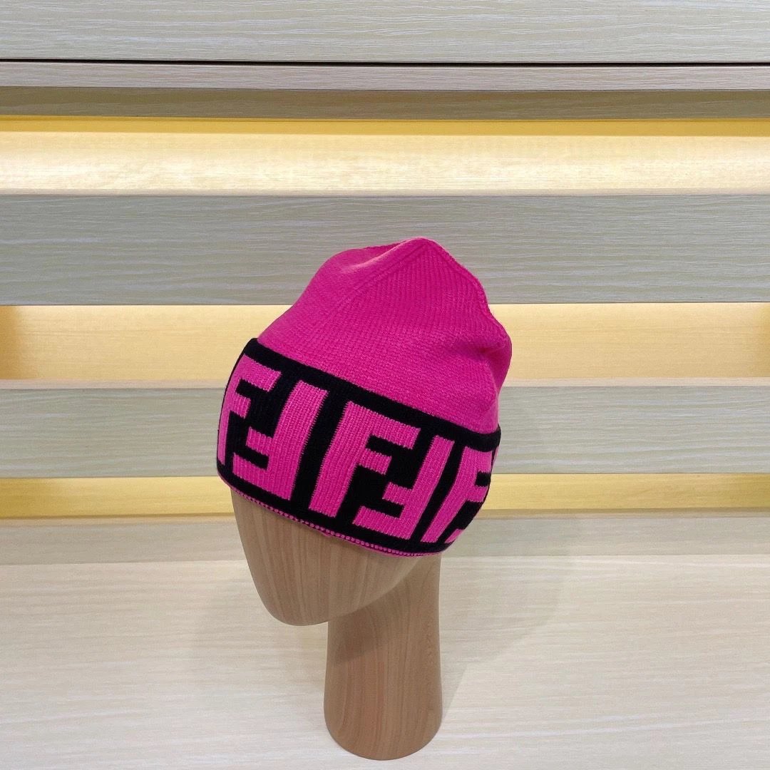Fendi Hats Knitted FF Logo Beanie image 10
