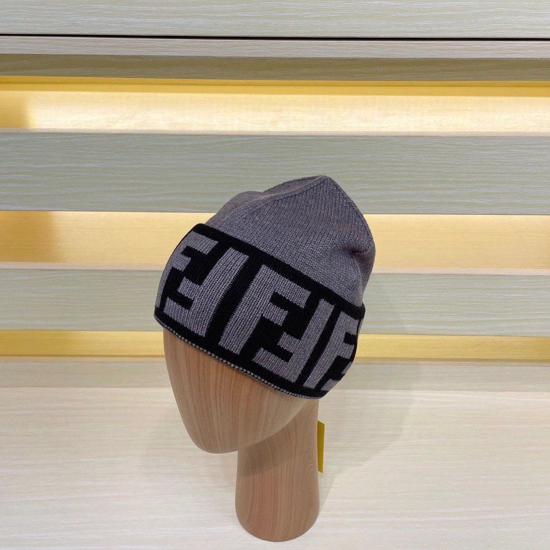 Fendi Hats Knitted FF Logo Beanie image 9