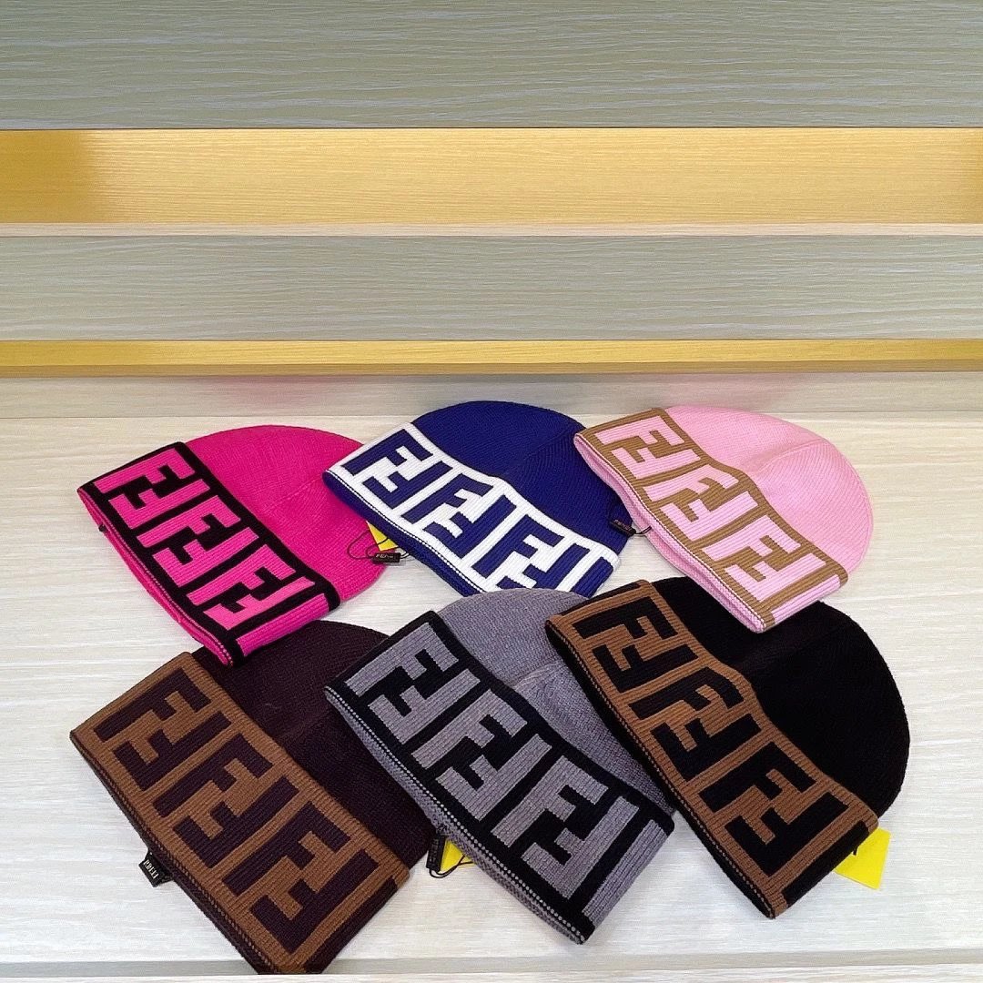 Fendi Hats Knitted FF Logo Beanie image 15