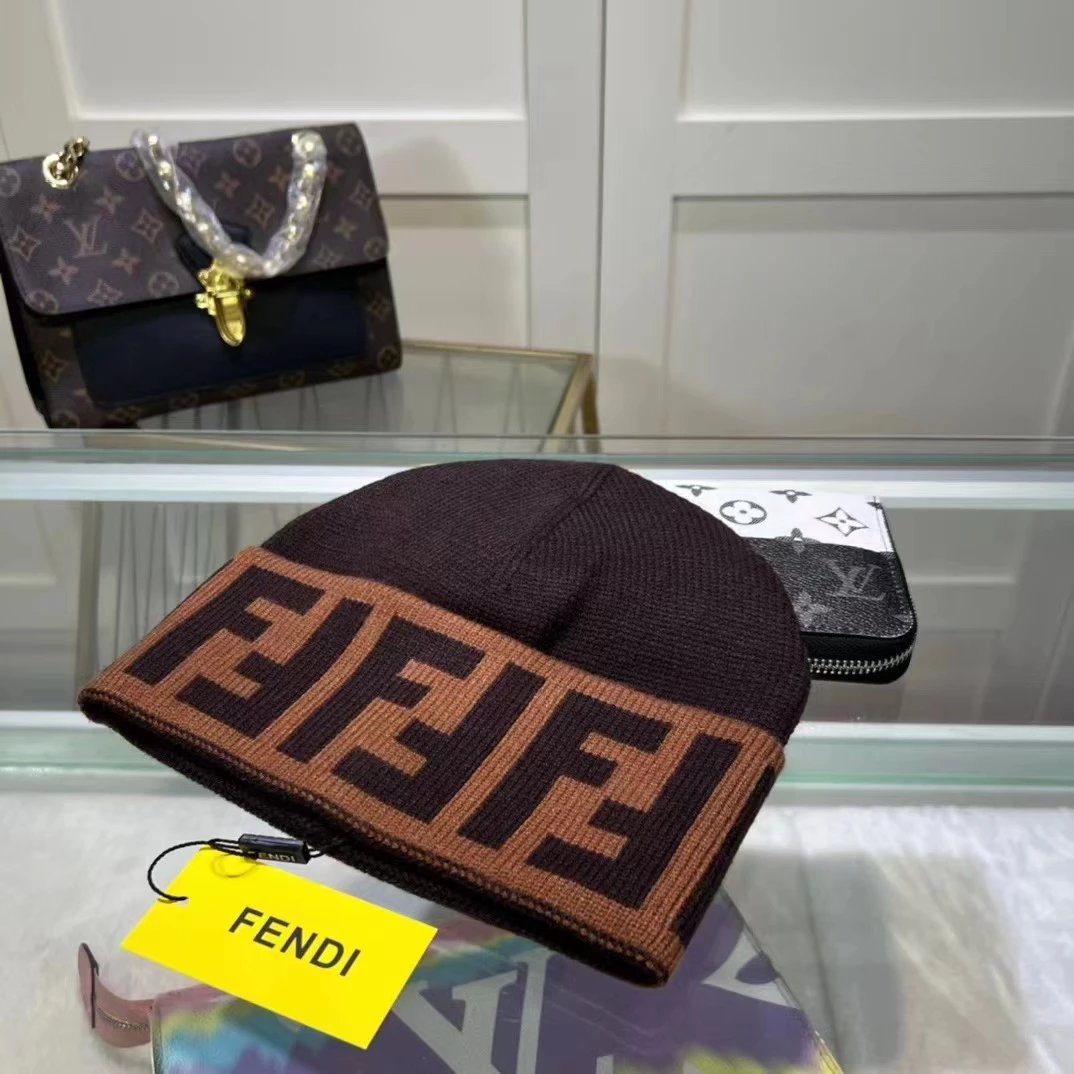 Fendi Hats Knitted FF Logo Beanie image 5