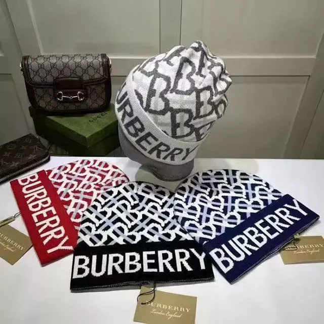 Burberry Hats Monogram Logo Knit Beanie product detail image 1