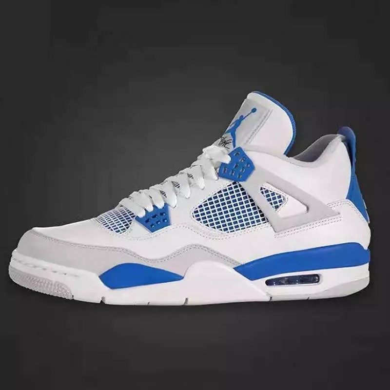 AJ4 White Blue