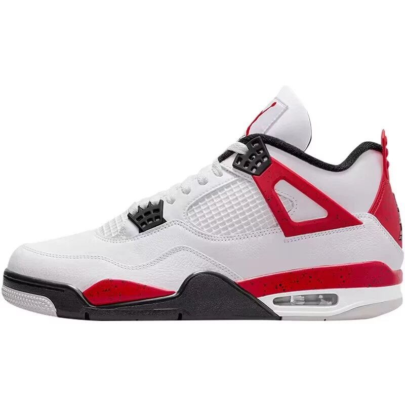 AJ4 White Black Red