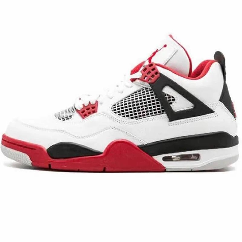 AJ4 Black White Red