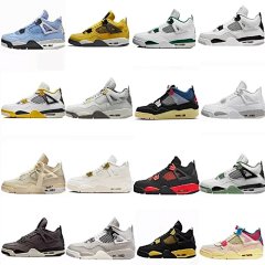 Air Jordan 4 AJ4 Initial Machine Purple Electric Mother Black Yellow White Yellow Grey Rabbit Black Red Thunder Sage White Cement White Green OW Co branded White Sail Cicada Wing Union Desert Moss Knight Black Blue University Blue Brown Red Sail Platinum Basketball Shoes Men's Shoes Women's Shoes