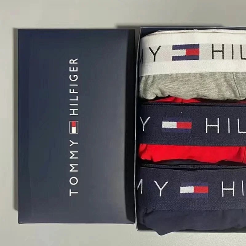 Tommy Gray+Red+Dark Blue (3 Pairs)
