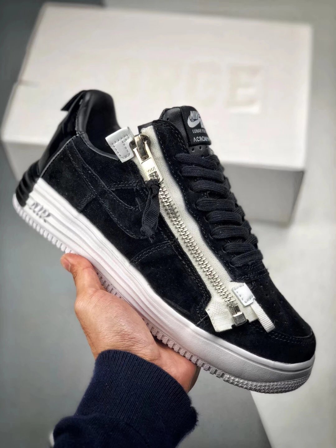 N1ke Lab Lunar Force 1 x Acronym Functional Air Force Co-Branded "Black & White"