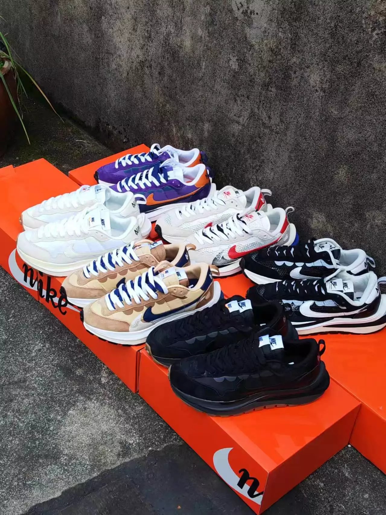 Nike Waffle 3.0 Nylon Sacai Collaboration Running Shoe Retro