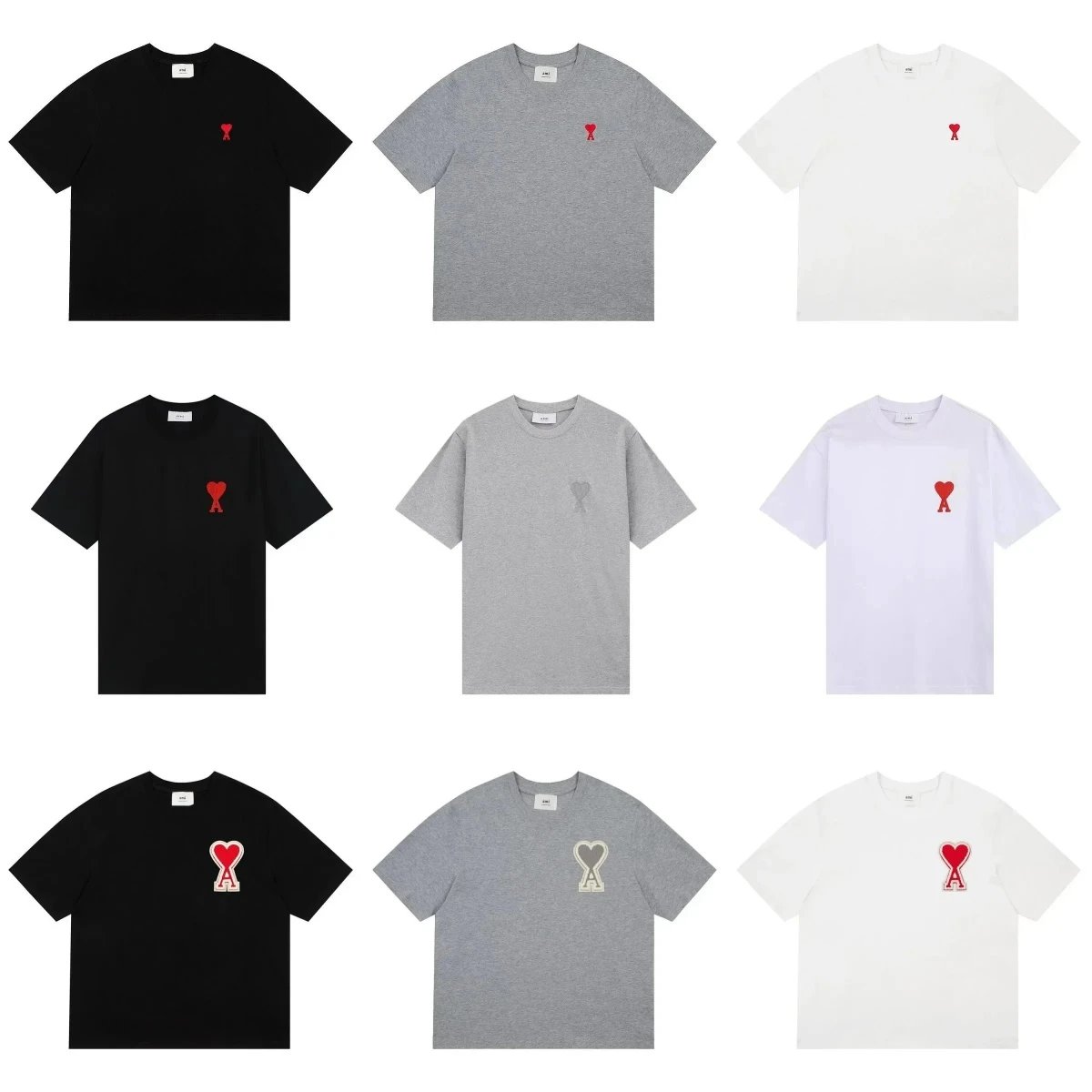 Ami Paris Heart Logo T-Shirts 