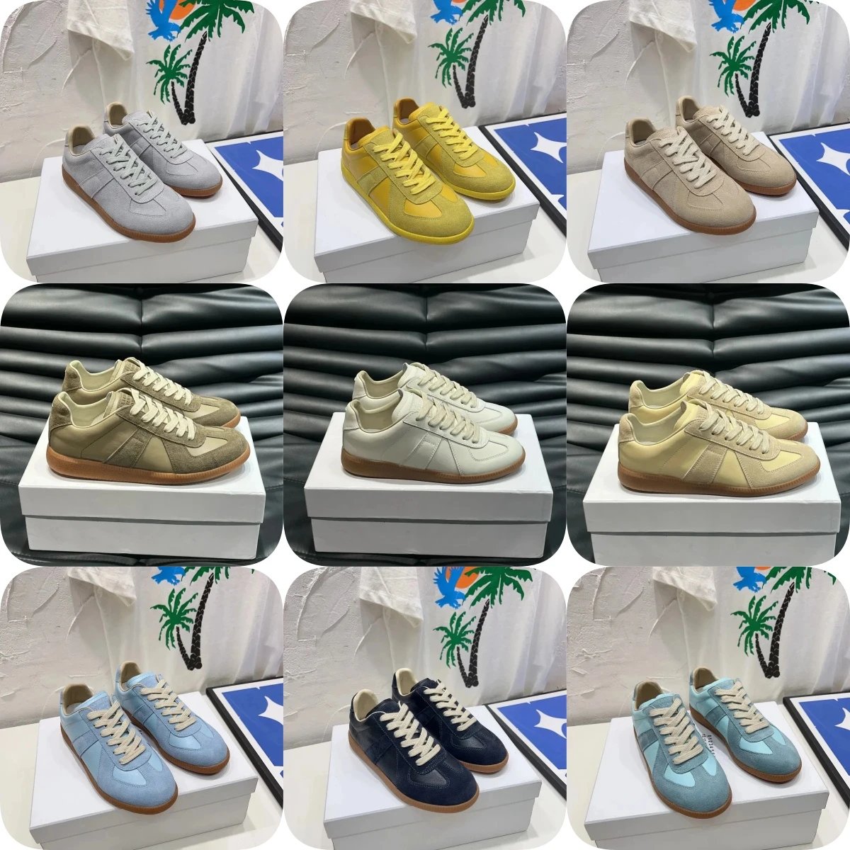 Trendy brand color matching moral training sneakers