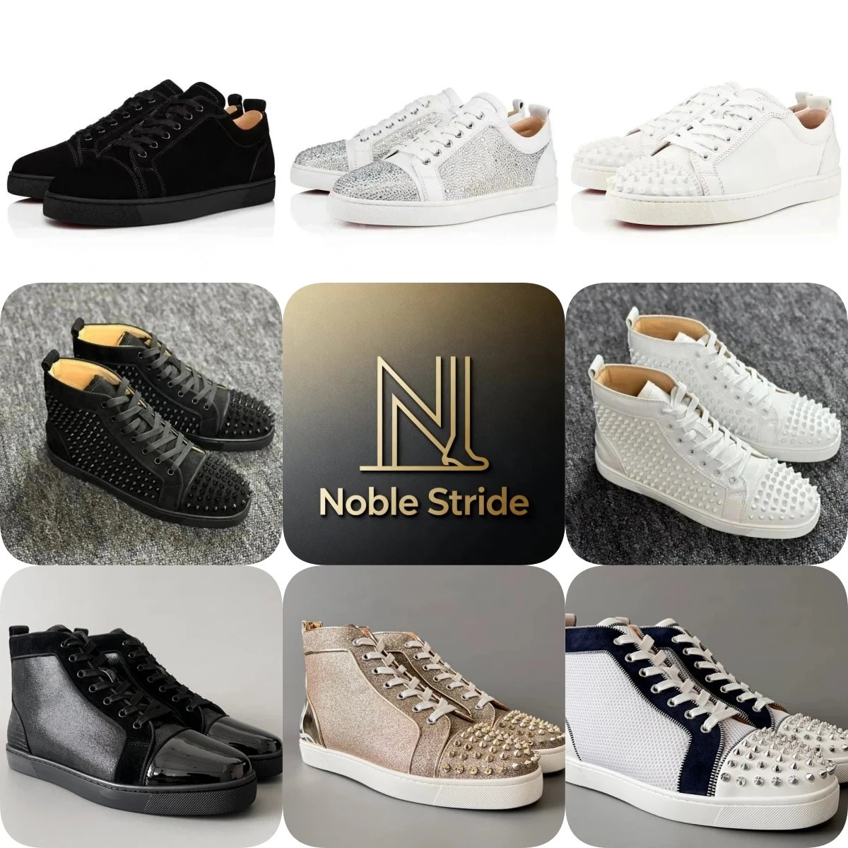 T4- High-Quality Fashionable Trendy Studded Sneakers WS+86 15160259546