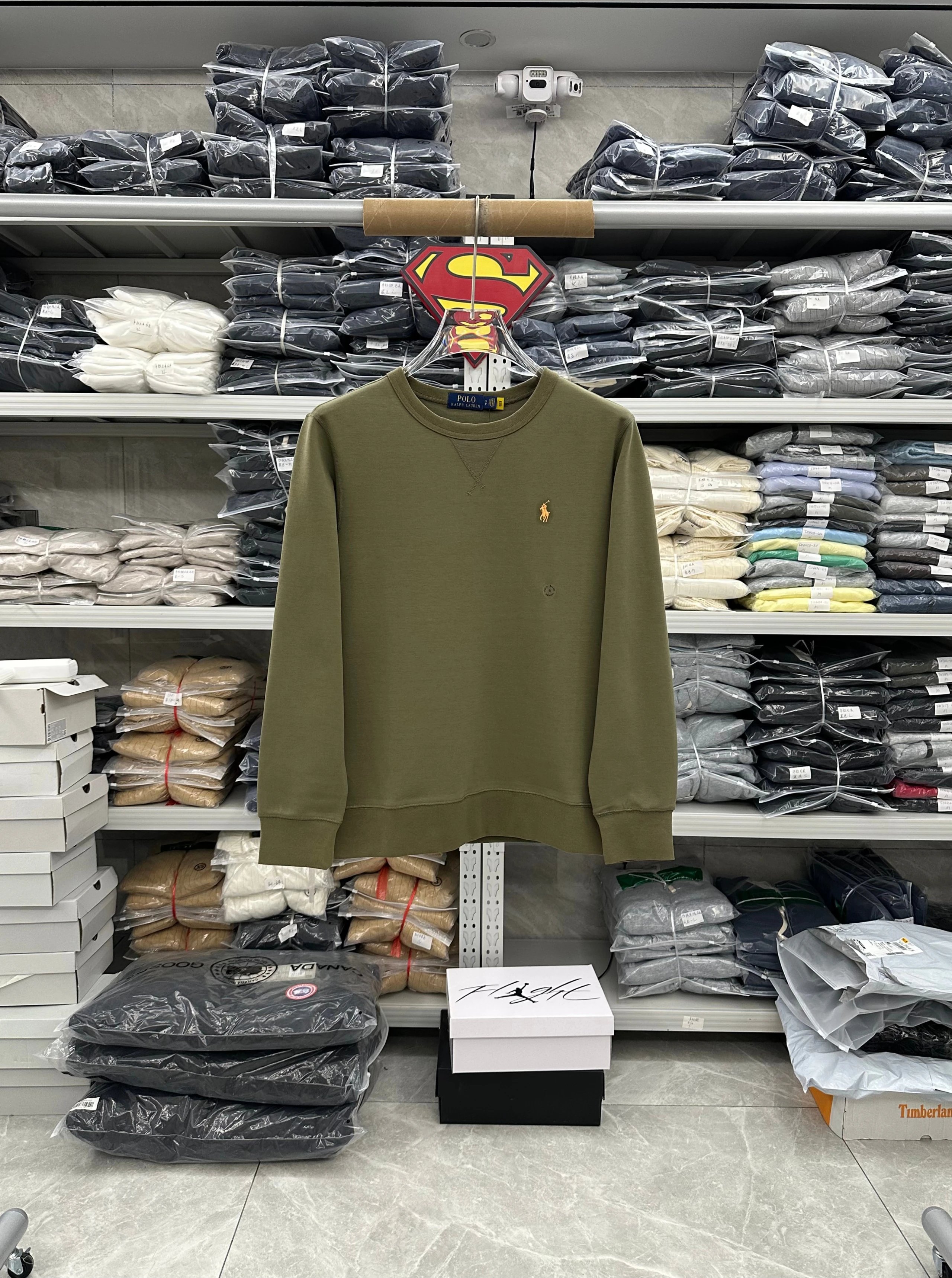 046NF-RL - Men's Crewneck Sweatshirt (10 Colors) - Army Green