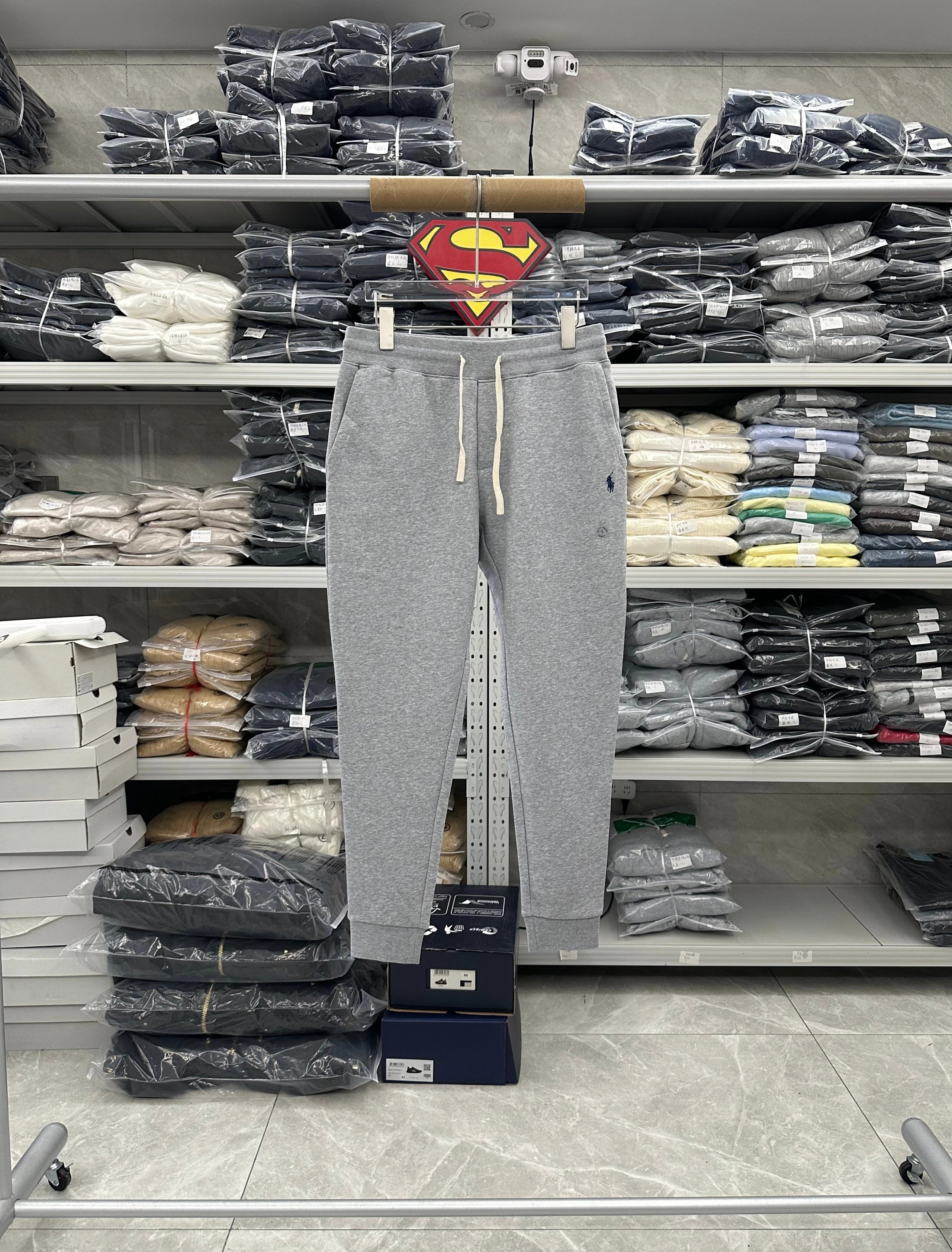 065FP-RL - Men's Fleece Cuffed Sweatpants - Gray