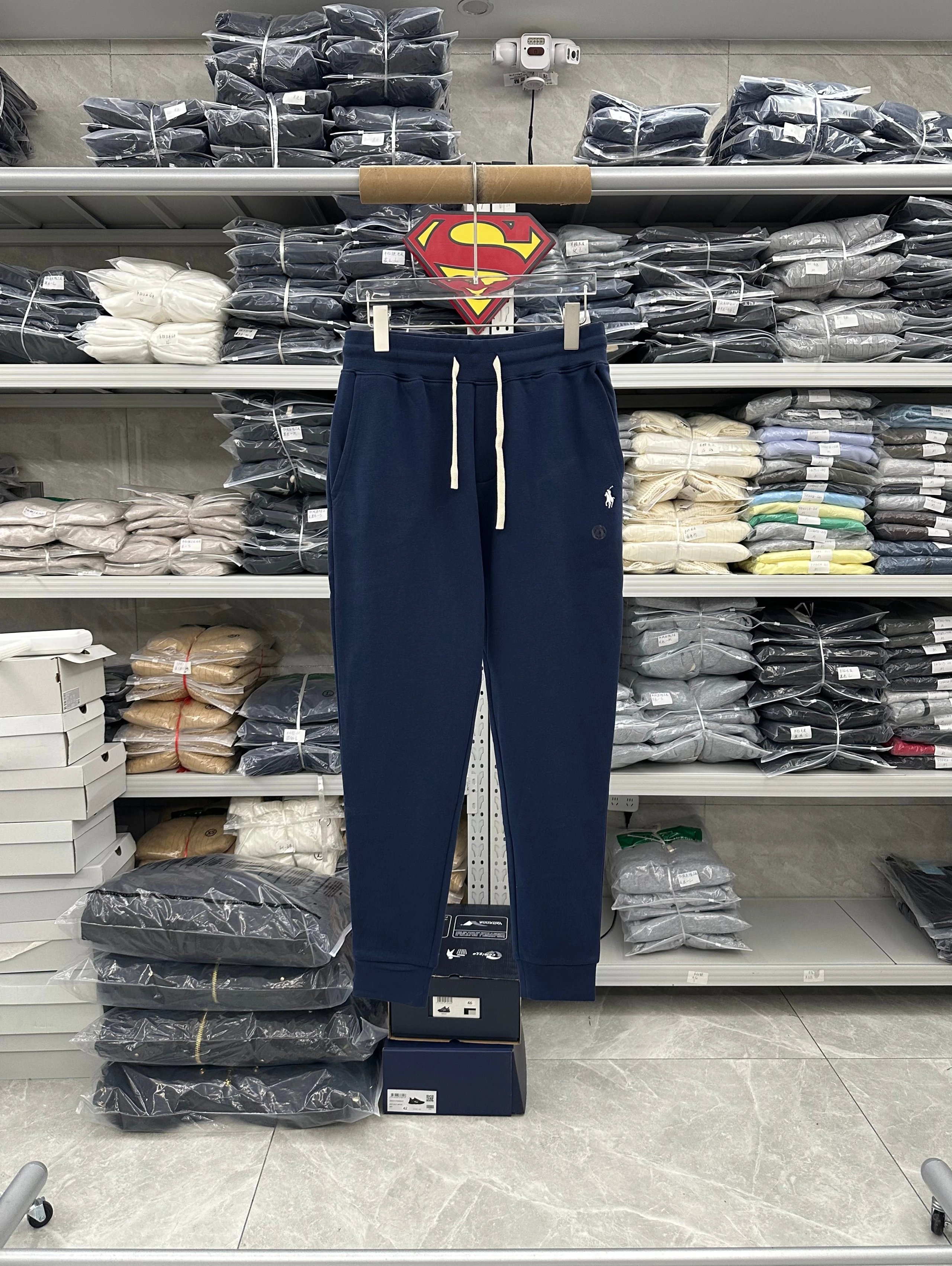 017NF-RL - Men's Fleece Cuffed Sweatpants - Navy Blue