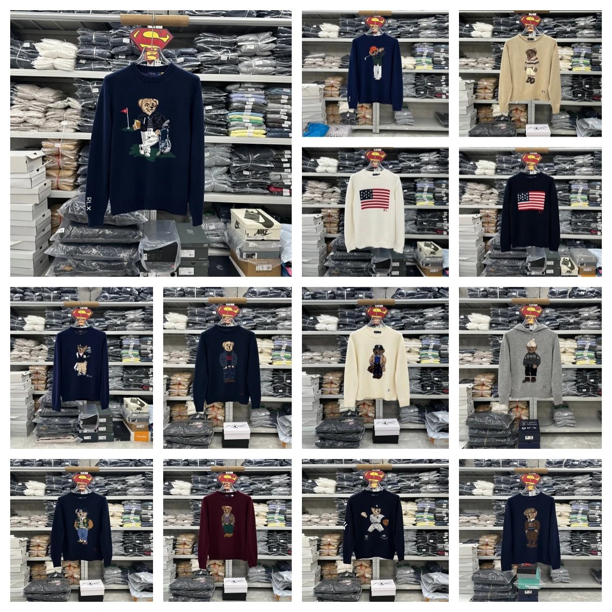 Male and female RL teddy bear sweater 534 535 808 809 811 812 964 965 532 533 950 1931 2124