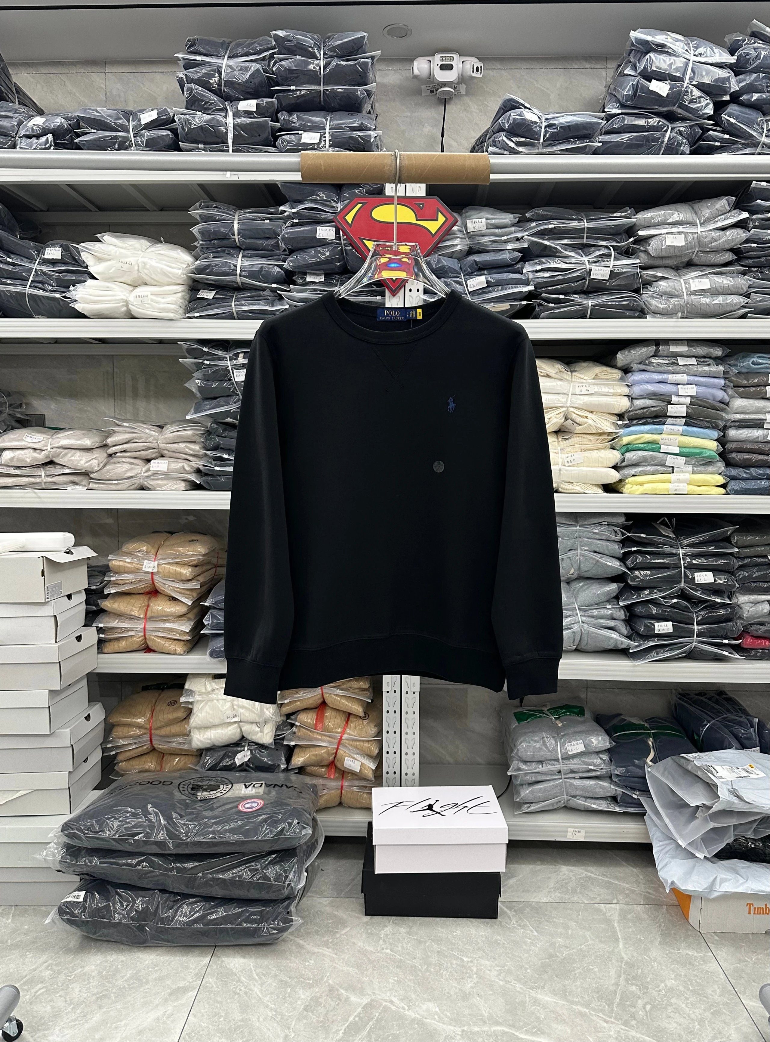 048NF-RL - Men's Crewneck Sweatshirt (10 Colors) - Black