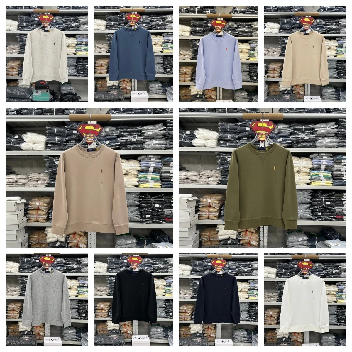 Men's Crewneck Long Sleeve Sweatshirt - 10 Color Options (042, 043, 044, 045, 046, 047, 048, 049, 050, 216)