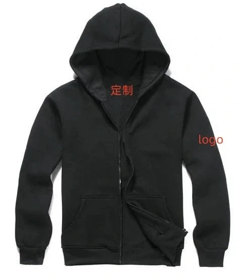Classic casual men's cardigan zipper hooded sweatshirt men's coat foreign trade boutique men