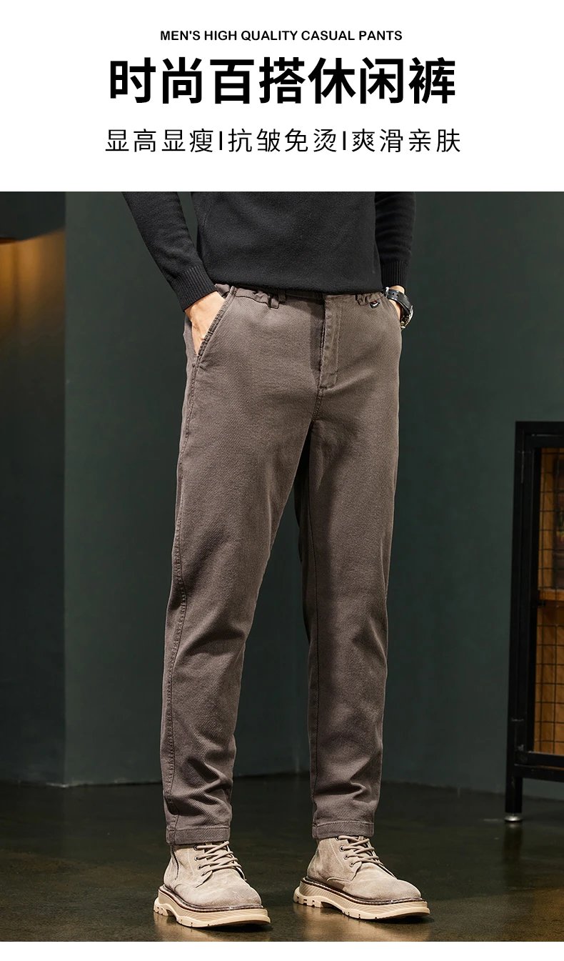 JOSEPH SCHELLING straight loose casual trousers men's wear-resistant and durable work business men's trousers spring men's clothing