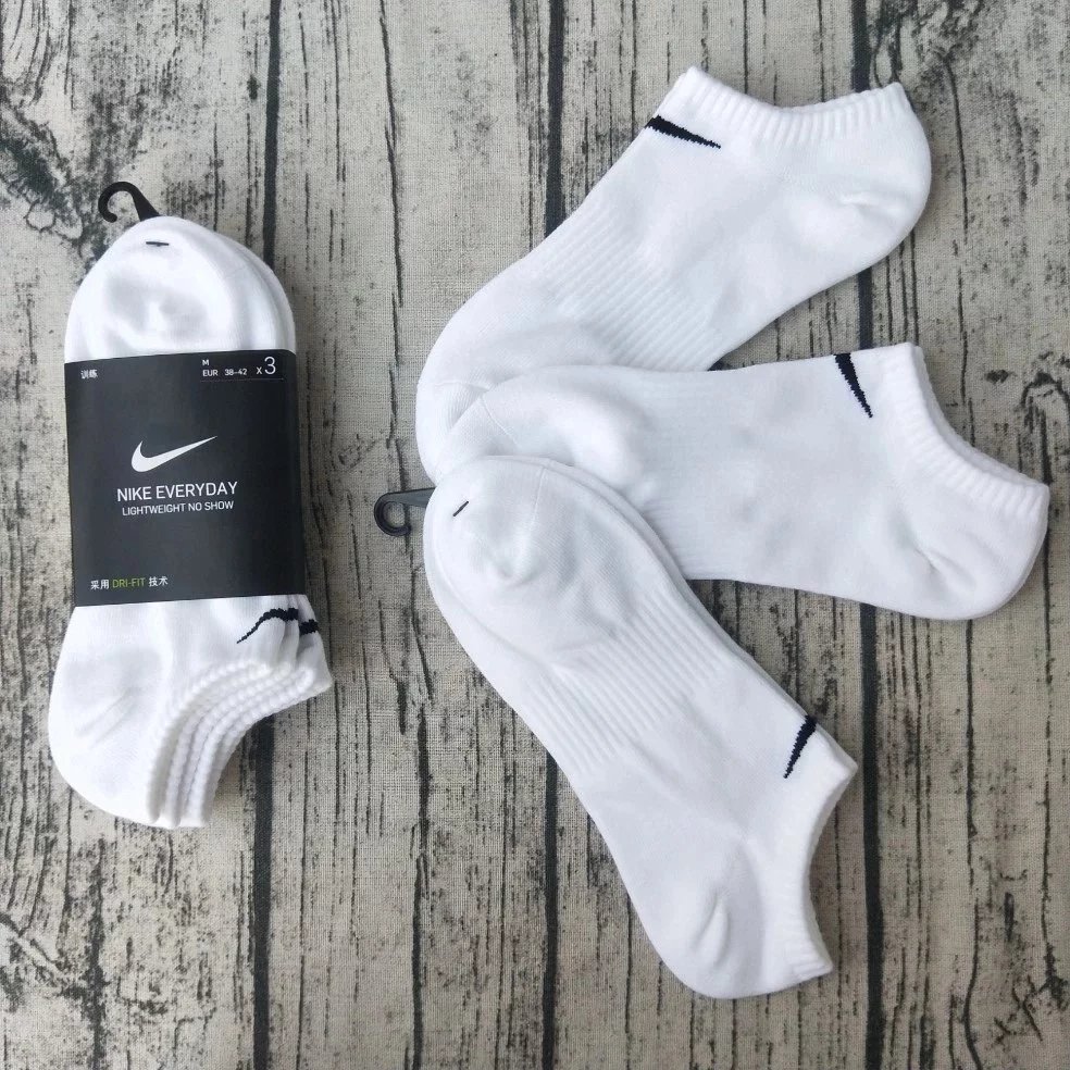 3 pairs of white socks