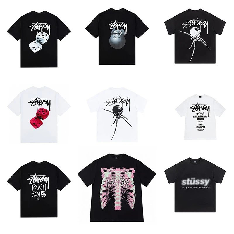 2025 New Men's and Women's Short Sleeve T-shirt Summer Loose Heavy Weight High Quality T-shirt 01-23-3