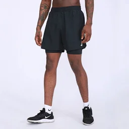 thumbnail for Men's new breathable quick-drying running and fitness fake two-piece sports shorts