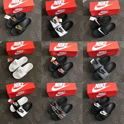 thumbnail for Nike Nike Men's and Women's Slippers One Word Couple Slippers Net Red Recommended Price Affordable