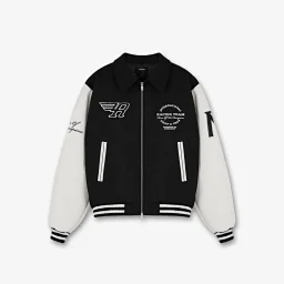 thumbnail for REPRESENT RACING TEAM VARSITY JACKET 复古美式绣花赛车队棒球服皮袖拉链夹克外套