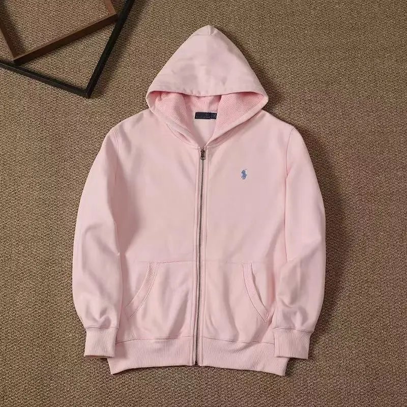 Polo Ralph Lauren Hoodie Full-Zip Pony Embroidery Pink