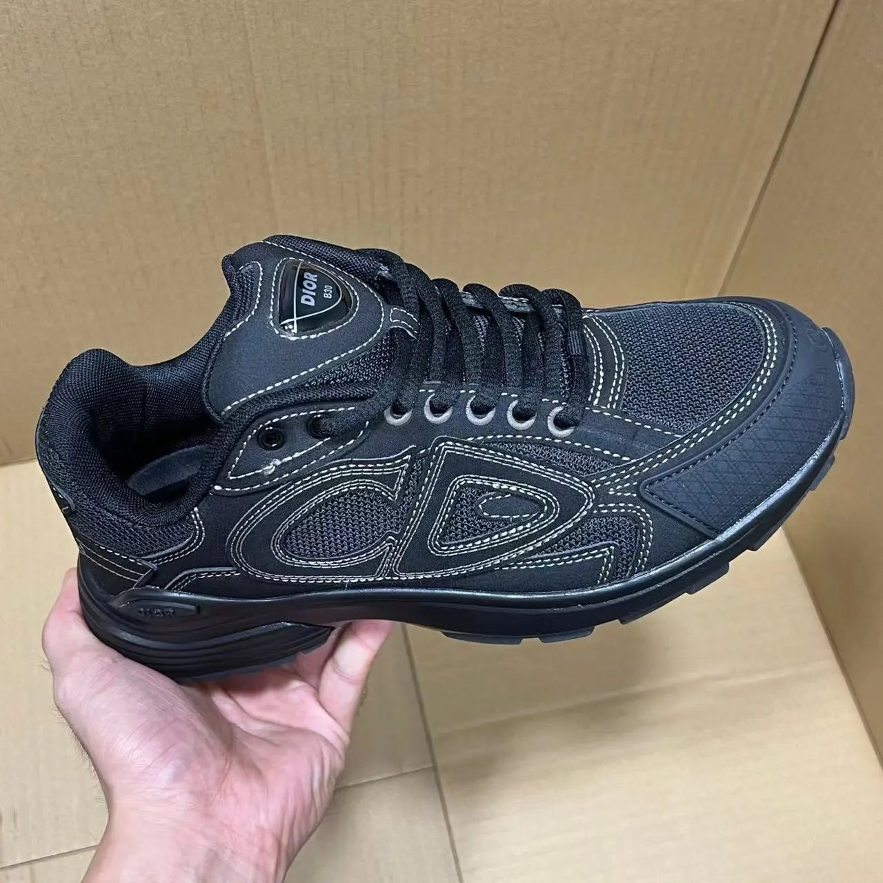 Dior B30 Low Black White 3SN279ZMB_H969