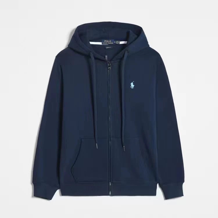 Navy blue label zipper design
