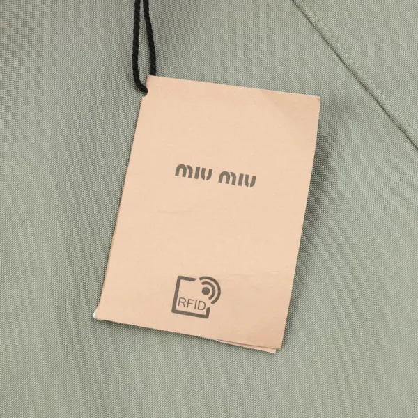 Miu Miu Color-Block Collar Jacket Olive Green Outerwear - 19