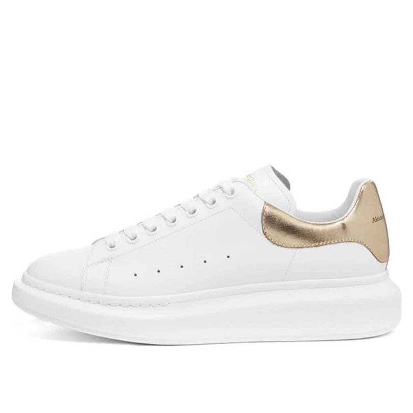 White Sneakers with Hidden Heel Lift