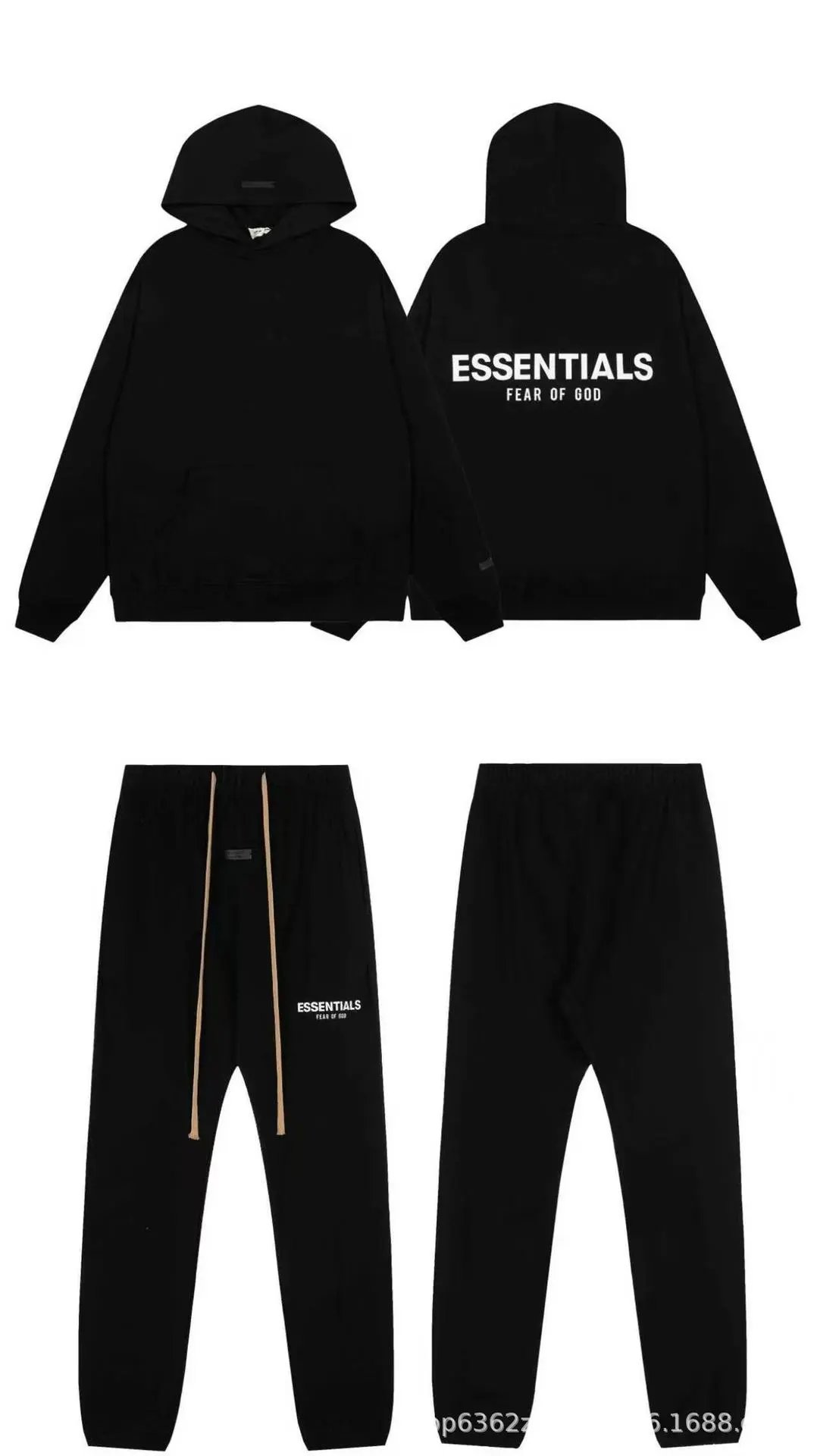 Fleece-Lined Hooded Street Style Casual Suit