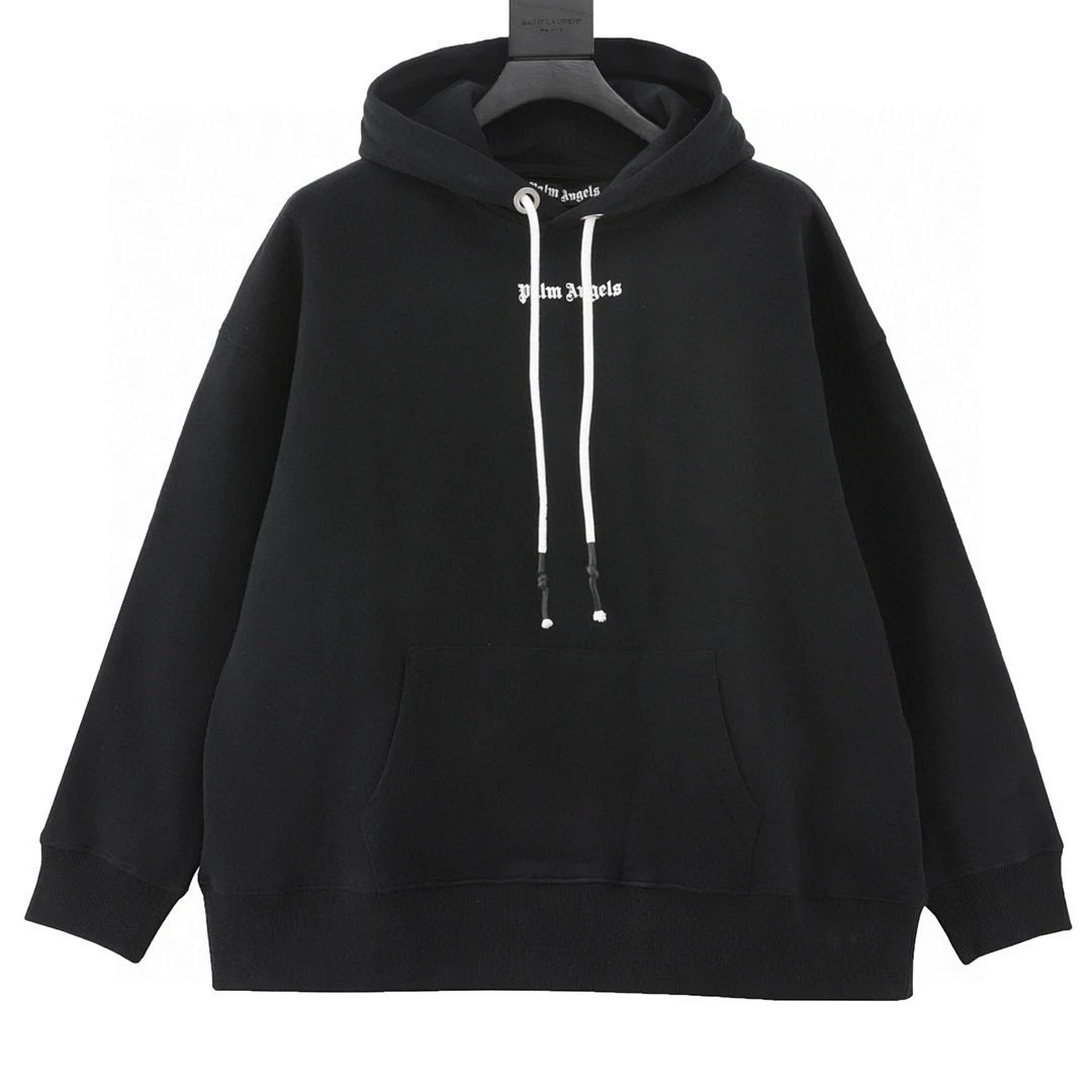 Palm Angels Gothic Logo Hoodie Black product detail 2 in Litbuy spreadsheet finds