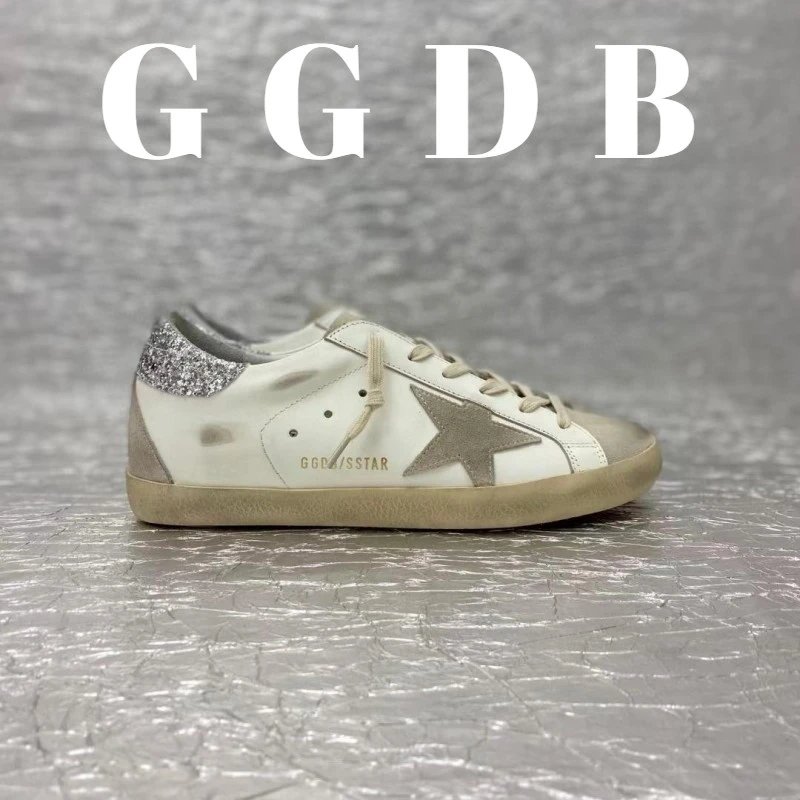 Golden Goose Deluxe Brand Superstar Glitter White Sneakers