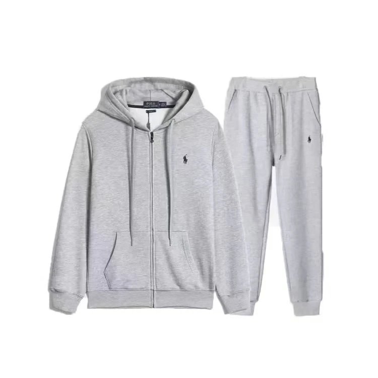 拉链套装灰色青标