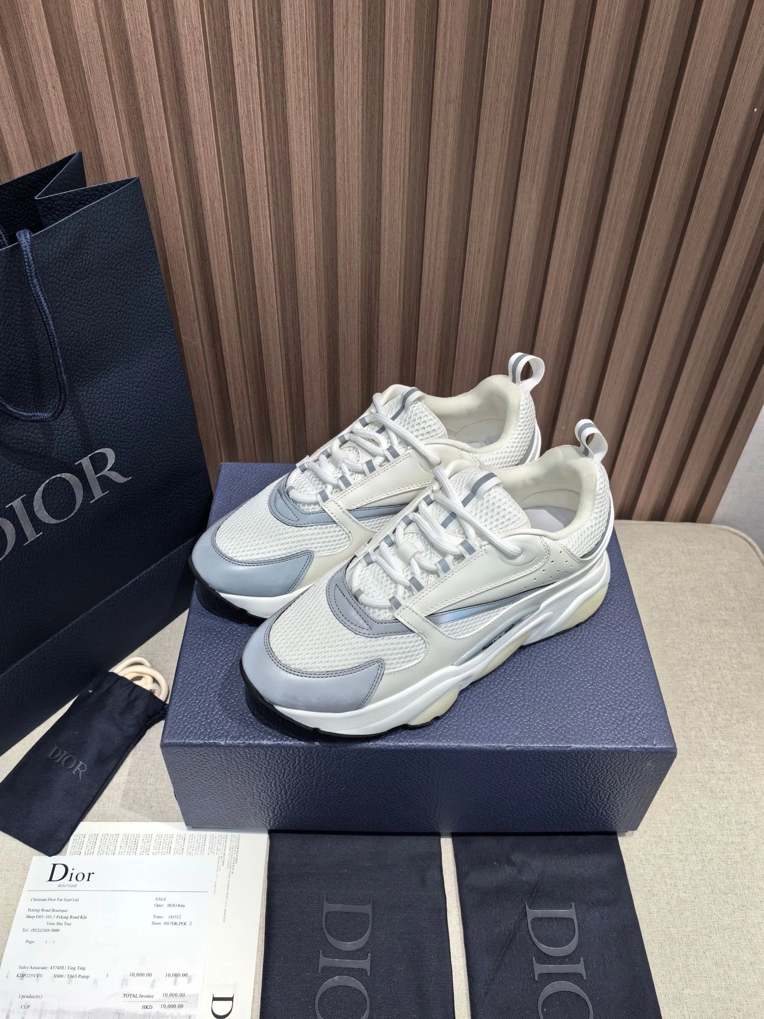 Dior Runner Shoes White-Gray