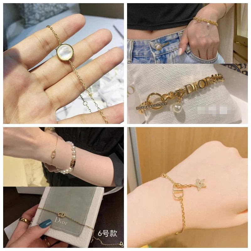 A variety of high-quality products DAO CD giraffe star bracelet pearl counter brass electroplated real gold imported Swarovski rhinestones