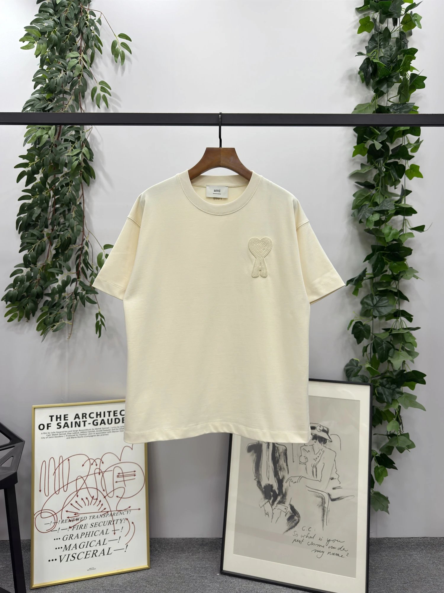 Ami Paris Ami de Coeur T-shirt Cream