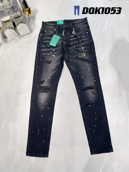 Dsquared2 Paint Splatter Distressed Black Jeans - 1