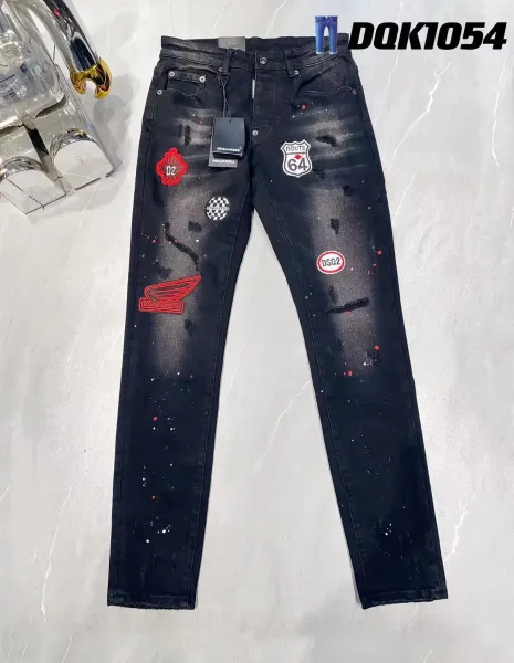 Dsquared2 Patchwork Distressed Black Jeans - 1