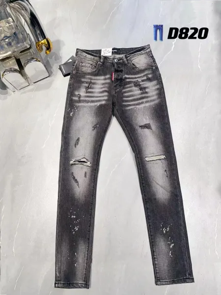 Dsquared2 D820 Distressed Black Wash Jeans - 1