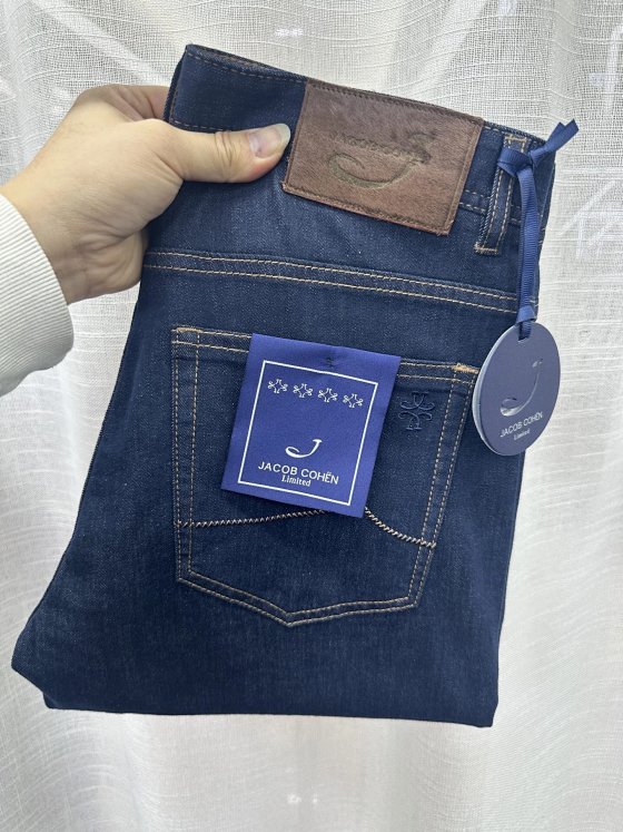 2026 Spring/Summer Lightweight JACOB COHEN Men's Business Casual Straight Leg Slim Fit Stretch Jeans, Cotton Fabric