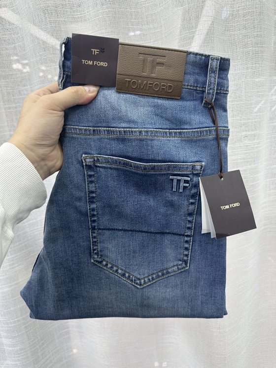 TF Men's Spring/Summer 2026 Lightweight Straight-Leg Stretch Denim Jeans Business Casual Cotton Pants
