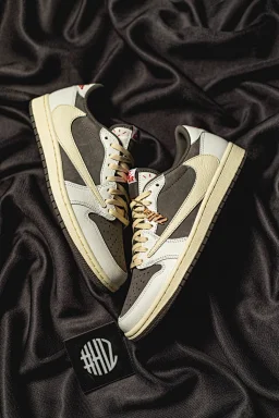 thumbnail for #H12纯原 TS AJ1 Travis Scott x Air Jordan 1 Low OG Reverse Mocha 复古篮球鞋 白棕色 反转摩卡 倒钩3.0 DM7866-162